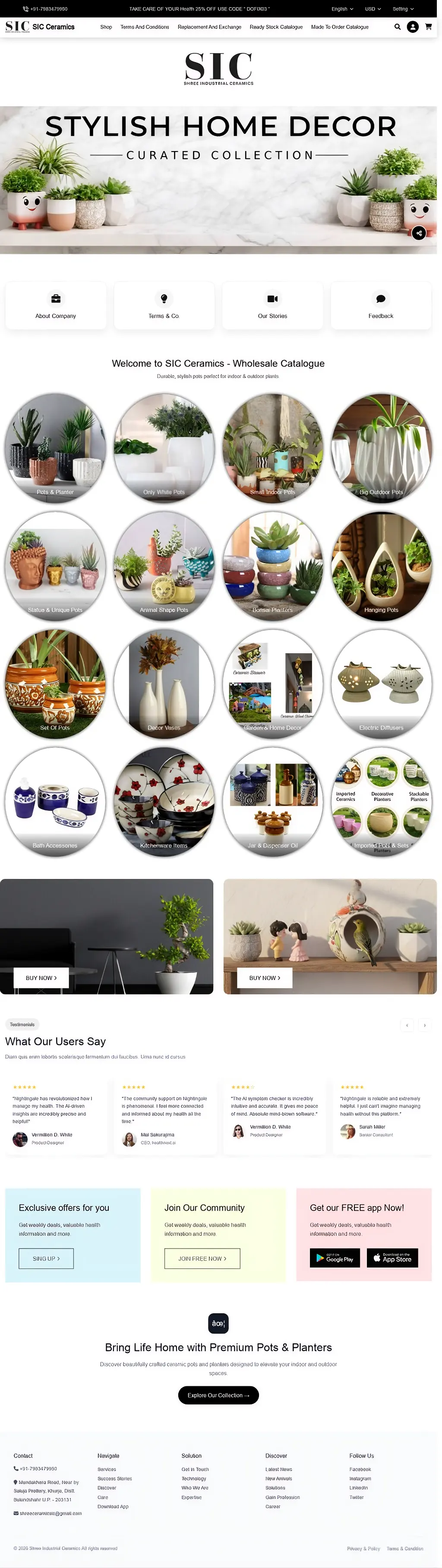 Shree Industrial Ceramics website and SEO project