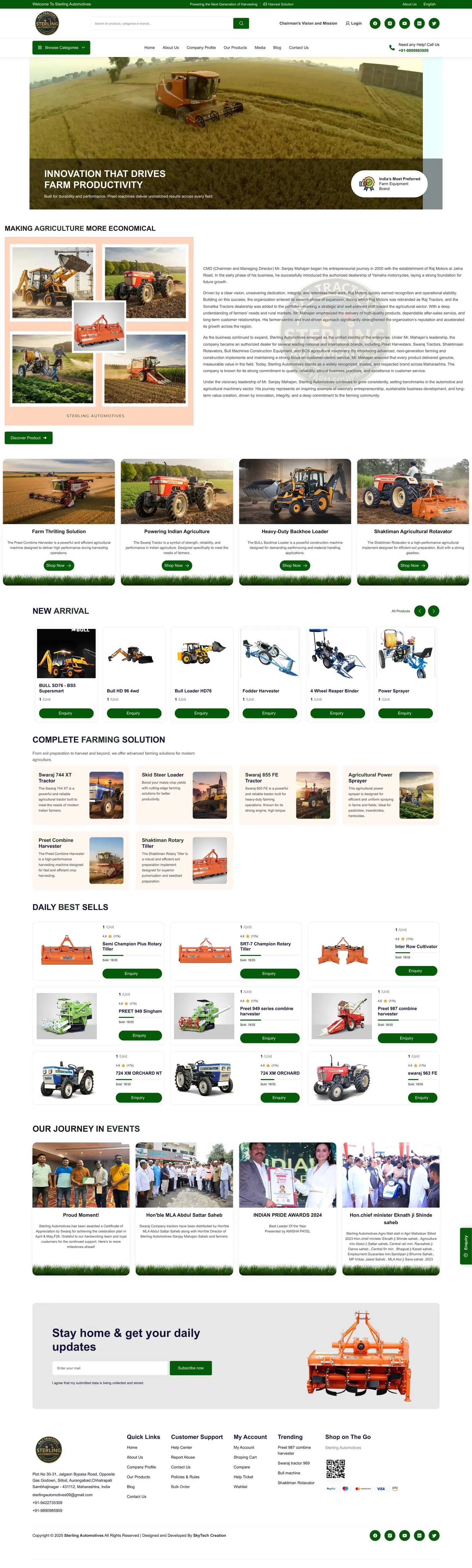 Sterling Automotives website project
